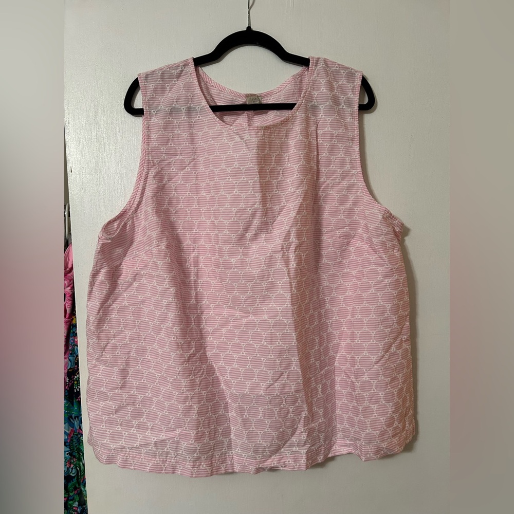 Talbots Pink Patterned Tank Top